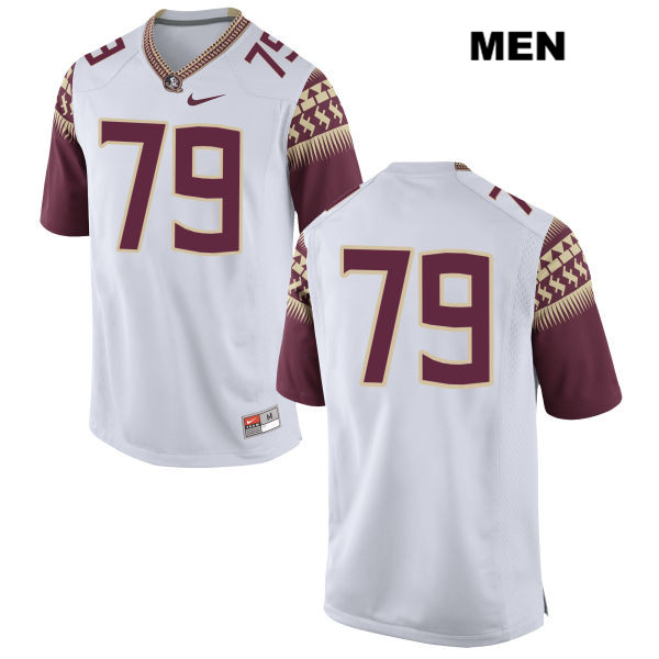 Men's NCAA Nike Florida State Seminoles #79 Josh Ball College No Name White Stitched Authentic Football Jersey RWS8069SS